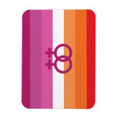 Magnet Flexible Drapeau de fierté lesbienne WLW (Vertical)