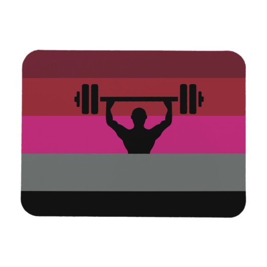 MAGNET FLEXIBLE DRAPEAU DE FIERTE MUSCLE (Horizontal)