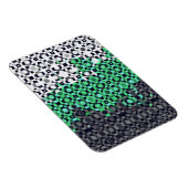 Magnet Flexible Drapeau de fierté Neutrois Abstrait Pixelisé Tripa (Côté Droit)