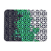 Magnet Flexible Drapeau de fierté Neutrois Abstrait Pixelisé Tripa (Horizontal)