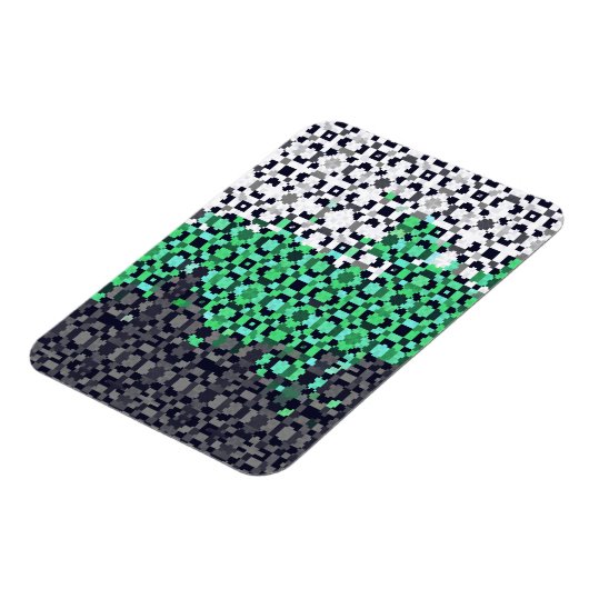 Magnet Flexible Drapeau de fierté Neutrois Abstrait Pixelisé Tripa (Côté Gauche)
