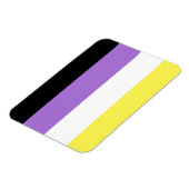 Magnet Flexible Drapeau de fierté non binaire (Côté Gauche)