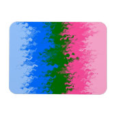 Magnet Flexible Drapeau de fierté omniromantique abstrait Squiggly (Horizontal)