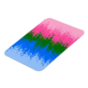 Magnet Flexible Drapeau de fierté omniromantique abstrait Squiggly