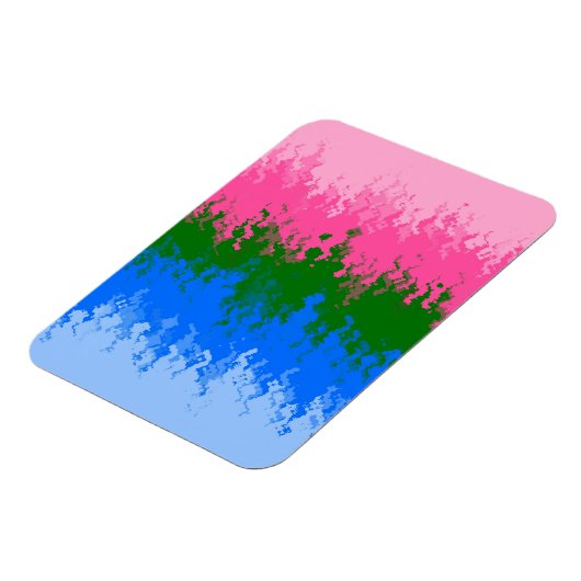 Magnet Flexible Drapeau de fierté omniromantique abstrait Squiggly (Côté Gauche)