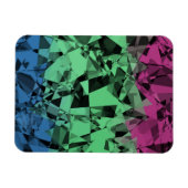 Magnet Flexible Drapeau de Fierté Polysexuel Groovy Éclectique Rét (Horizontal)