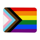 Magnet Flexible Drapeau de fierté Progress Pride de SlipperyJoe's  (Horizontal)