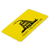 Magnet Flexible Drapeau de Gadsden à serpent à sonnette : Lutte, R (Côté Gauche)