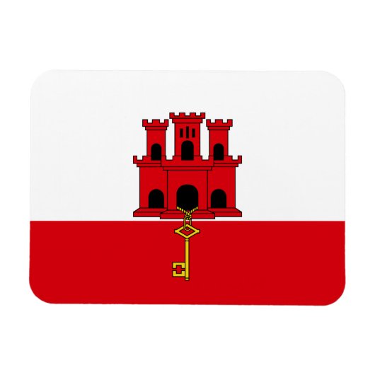 Magnet Flexible Drapeau de Gibraltar (Horizontal)