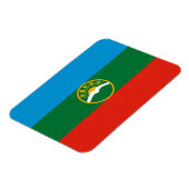 Magnet Flexible Drapeau de Karatchaïé-Tcherkessie (Côté Gauche)