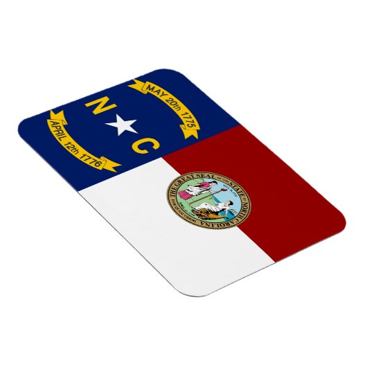 Magnet Flexible Drapeau de la Caroline du Nord (Côté Droit)