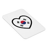 Magnet Flexible Drapeau de la Corée du Sud Cœur (Côté Droit)