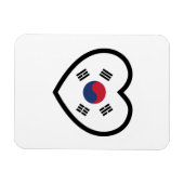 Magnet Flexible Drapeau de la Corée du Sud Cœur (Horizontal)