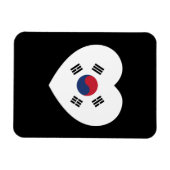 Magnet Flexible Drapeau de la Corée du Sud Cœur (Horizontal)