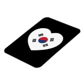 Magnet Flexible Drapeau de la Corée du Sud Cœur (Côté Gauche)