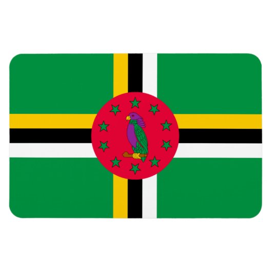 Magnet Flexible Drapeau de la Dominique (Horizontal)