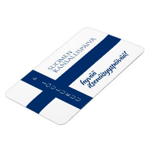 Magnet Flexible Drapeau de la fête nationale finlandaise