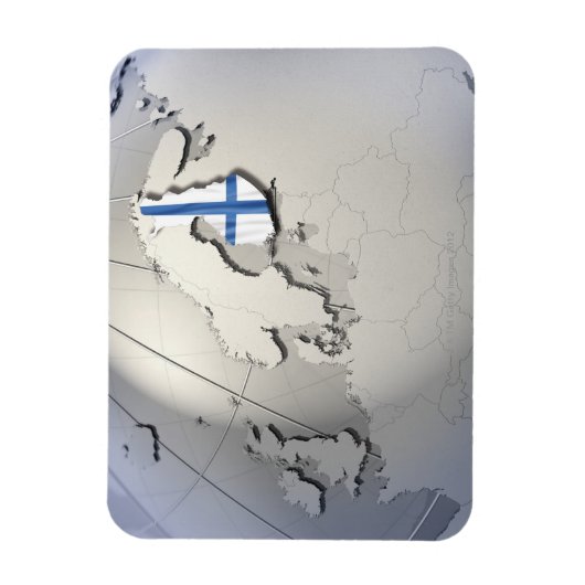 Magnet Flexible Drapeau de la Finlande (Vertical)