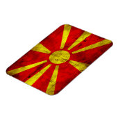 Magnet Flexible Drapeau de la Macédoine patinée (Côté Gauche)