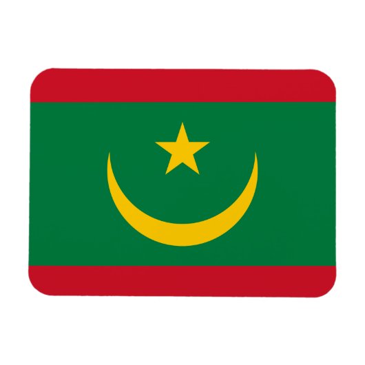 Magnet Flexible Drapeau de la Mauritanie (Horizontal)