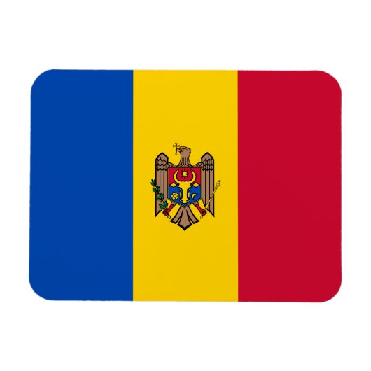 Magnet Flexible Drapeau de la Moldavie (Horizontal)