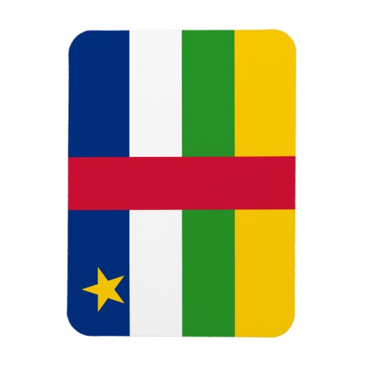 Magnet Flexible Drapeau de la République centrafricaine (Vertical)