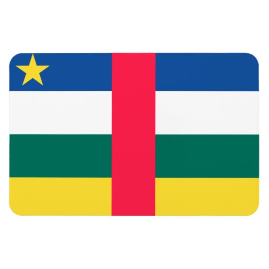 Magnet Flexible Drapeau de la République centrafricaine (Horizontal)