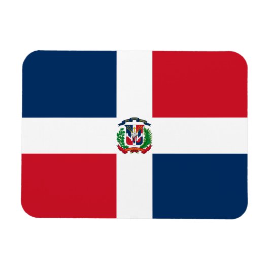Magnet Flexible Drapeau de la République Dominicaine (Horizontal)