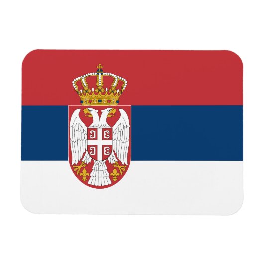 Magnet Flexible Drapeau de la Serbie (Horizontal)