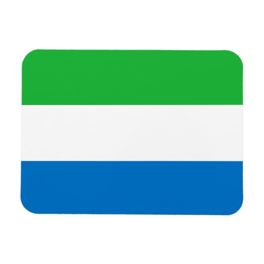 Magnet Flexible Drapeau de la Sierra Leone (Horizontal)