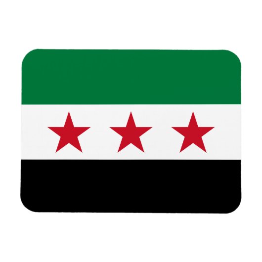 Magnet Flexible Drapeau de la Syrie (Horizontal)