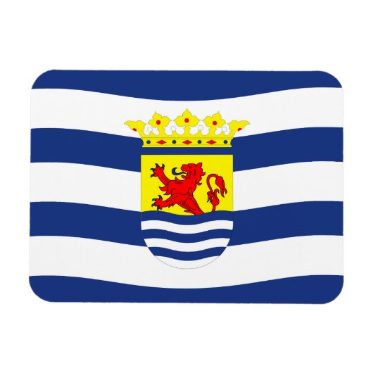 Magnet Flexible Drapeau de la Zélande Pays-Bas province hollandais (Horizontal)