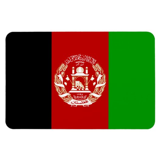 Magnet Flexible Drapeau de l'Afghanistan (Horizontal)