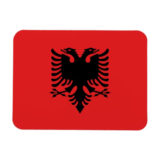 Magnet Flexible Drapeau de l'Albanie (Horizontal)