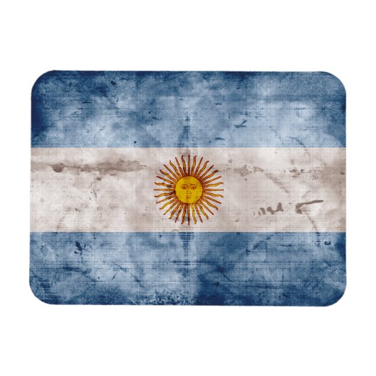 Magnet Flexible Drapeau de l'Argentine patinée (Horizontal)