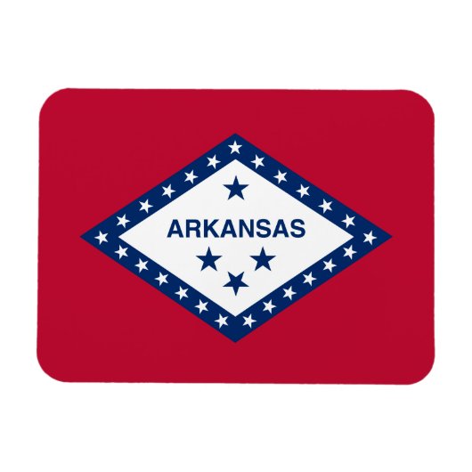 Magnet Flexible Drapeau de l'Arkansas (Horizontal)