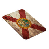 Magnet Flexible Drapeau de l'État de Floride sur le vieux grain de (Côté Droit)