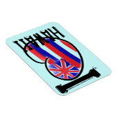 Magnet Flexible Drapeau de l'état de Heart Hawaii rectangle magnét (Côté Droit)