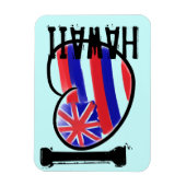 Magnet Flexible Drapeau de l'état de Heart Hawaii rectangle magnét (Vertical)