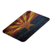 Magnet Flexible Drapeau de l'état de l'Arizona sur le vieux grain  (Côté Gauche)
