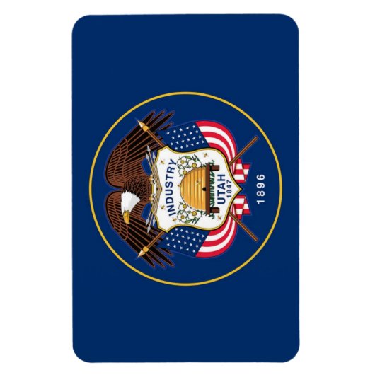 Magnet Flexible Drapeau de l'État de l'Utah (Vertical)