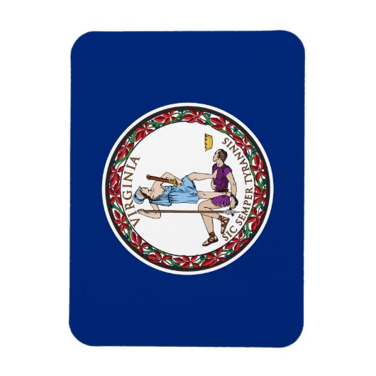 Magnet Flexible Drapeau de l'État de Virginie (Vertical)