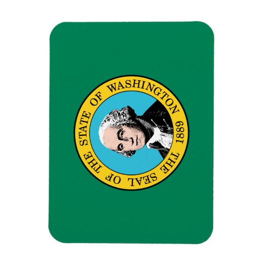 Magnet Flexible Drapeau de l'État de Washington (Vertical)