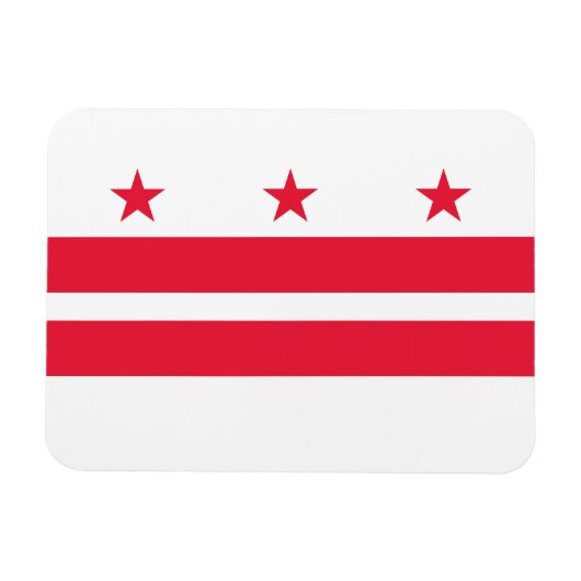 Magnet Flexible Drapeau de l'État de Washington DC (Horizontal)