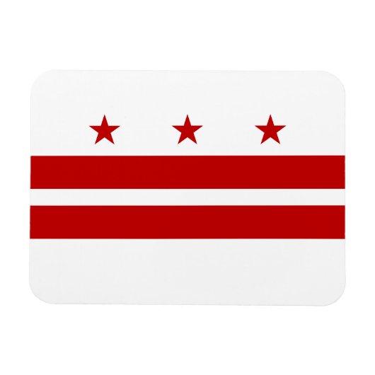 Magnet Flexible Drapeau de l'État de Washington DC (Horizontal)
