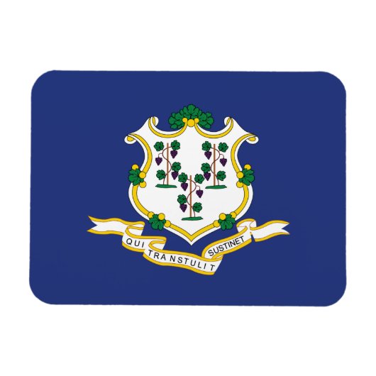 Magnet Flexible Drapeau de l'État du Connecticut (Horizontal)