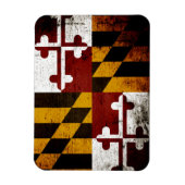 Magnet Flexible Drapeau de l'État du Maryland de Grunge Noir (Vertical)