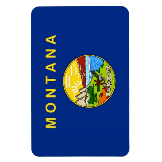 Magnet Flexible Drapeau de l'État du Montana (Vertical)