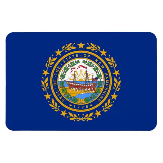 Magnet Flexible drapeau de l'État du New Hampshire (Horizontal)