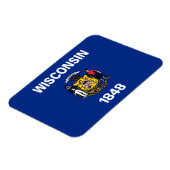 Magnet Flexible Drapeau de l'État du Wisconsin (Côté Gauche)